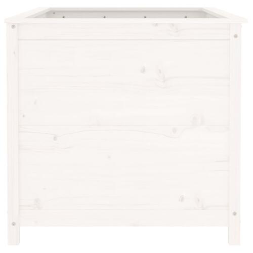 Højbed 119,5x82,5x78 cm massivt fyrretræ hvid