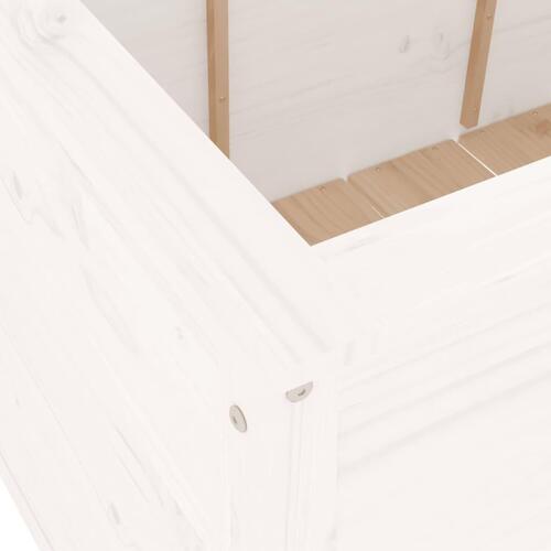 Højbed 119,5x82,5x78 cm massivt fyrretræ hvid