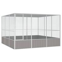 Fuglebur 302,5x324,5x211,5 cm galvaniseret stål grå
