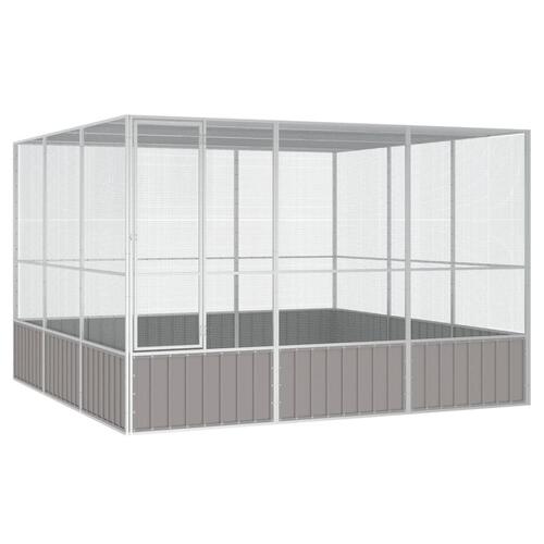 Fuglebur 302,5x324,5x211,5 cm galvaniseret stål grå