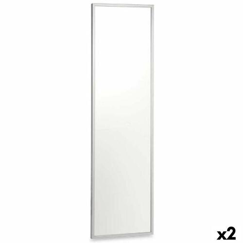 Vægspejl Sølvfarvet Træ MDF 40 x 142,5 x 3 cm (2 enheder)
