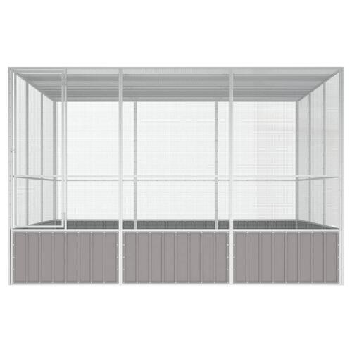 Fuglebur 302,5x324,5x211,5 cm galvaniseret stål grå
