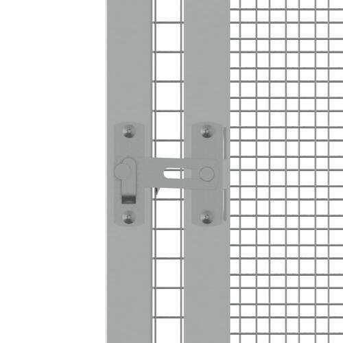 Fuglebur 302,5x324,5x211,5 cm galvaniseret stål grå