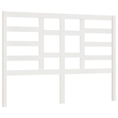 Sengegærde 126x4x104 cm massivt fyrretræ hvid