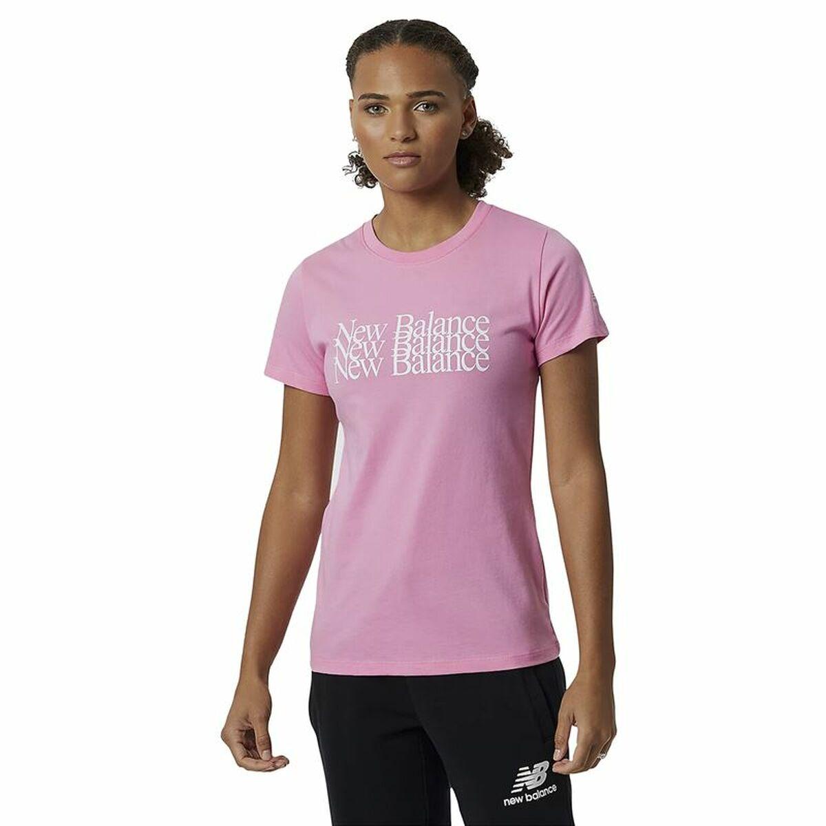 Kortærmet T-shirt til Kvinder New Balance Essentials Celebrate Pink S