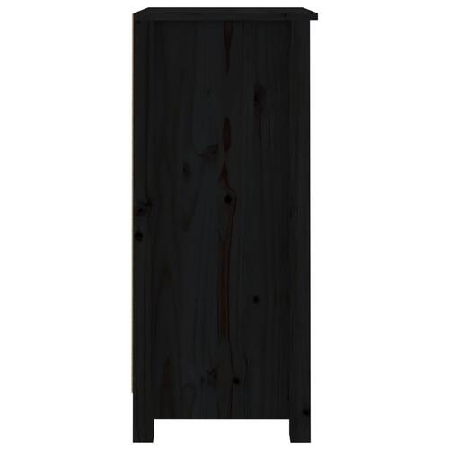 Skænk 40x35x80 cm massivt fyrretræ sort