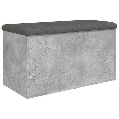 Opbevaringsbænk 82x42x45 cm konstrueret træ betongrå