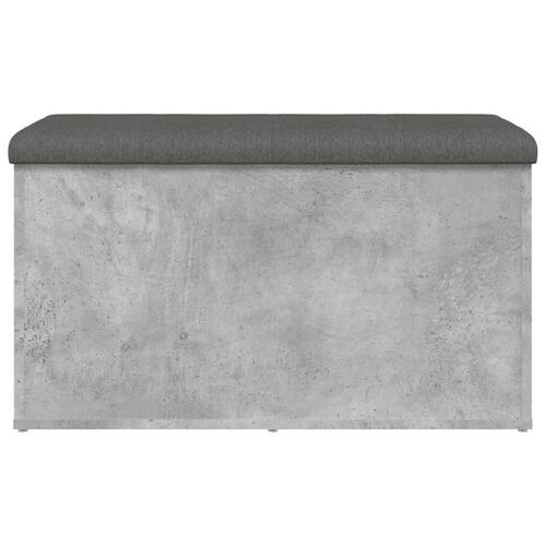 Opbevaringsbænk 82x42x45 cm konstrueret træ betongrå