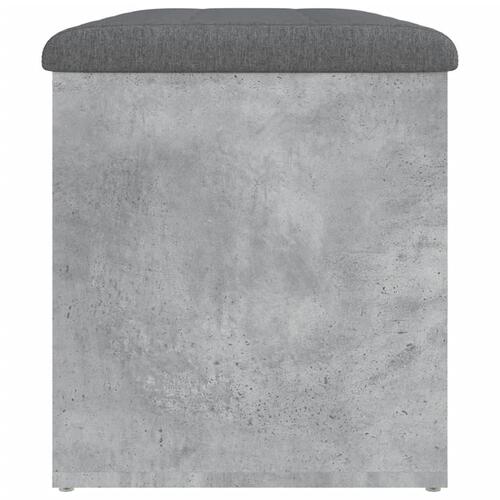 Opbevaringsbænk 82x42x45 cm konstrueret træ betongrå