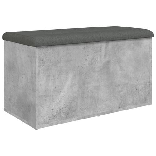 Opbevaringsbænk 82x42x45 cm konstrueret træ betongrå