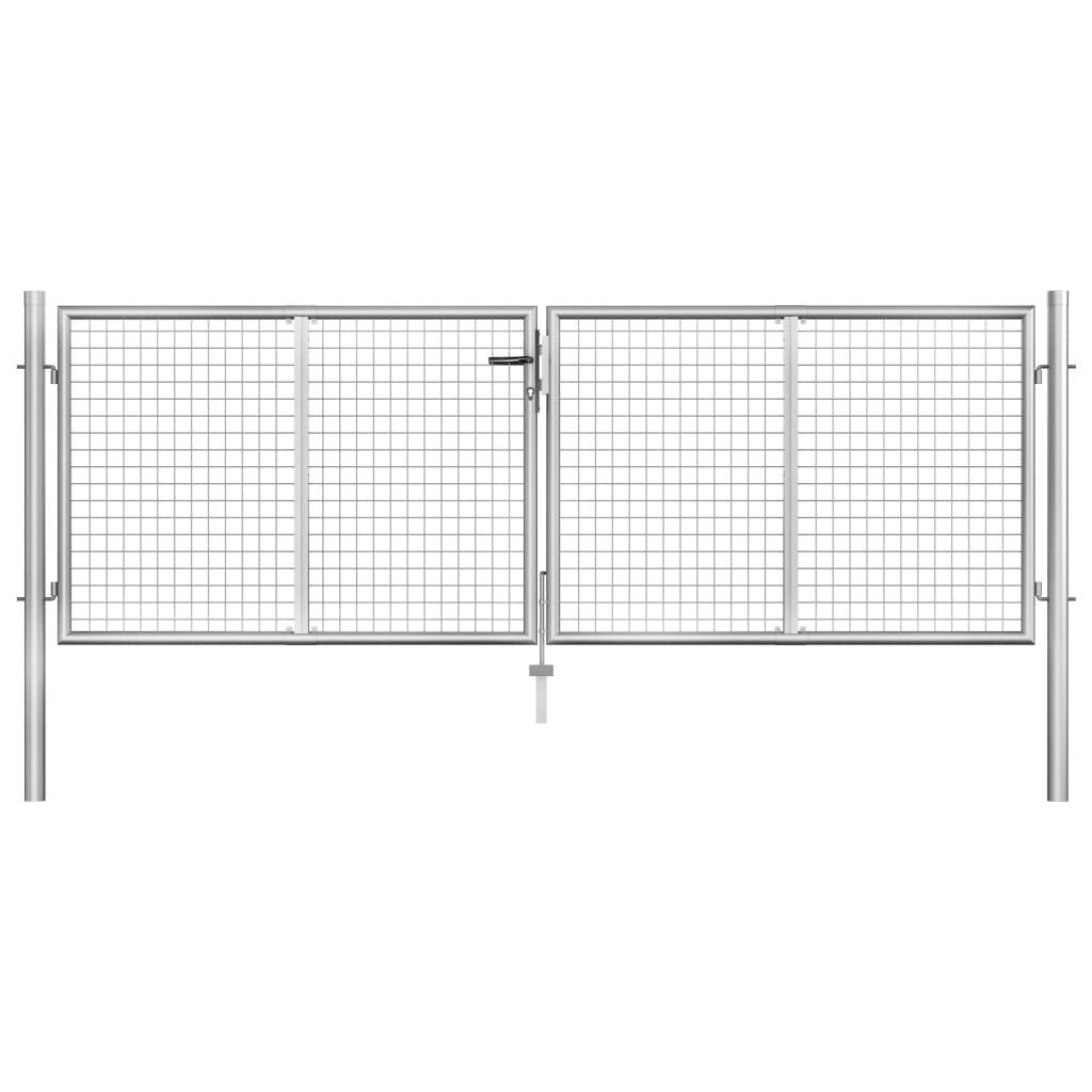 Havelåge galvaniseret stål 306 x 125 cm sølvfarvet
