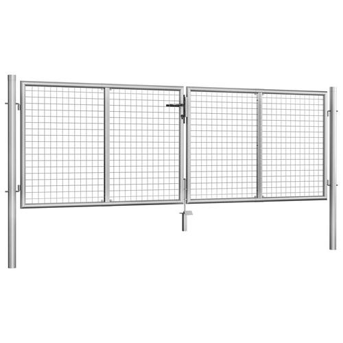 Havelåge galvaniseret stål 306 x 125 cm sølvfarvet
