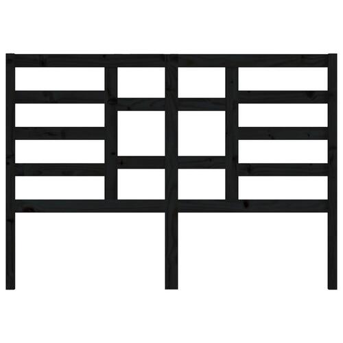 Sengegærde 126x4x104 cm massivt fyrretræ sort