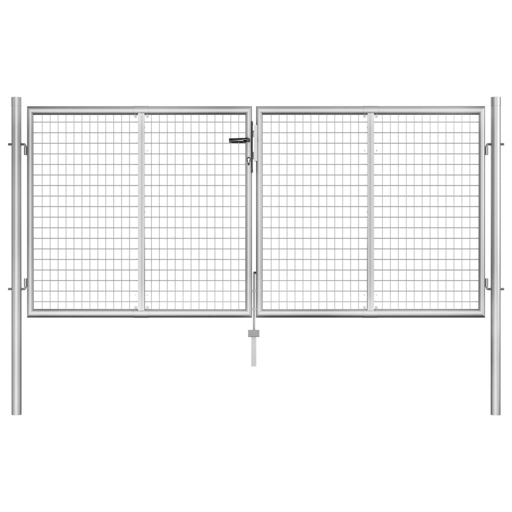 Havelåge galvaniseret stål 306 x 150 cm sølvfarvet