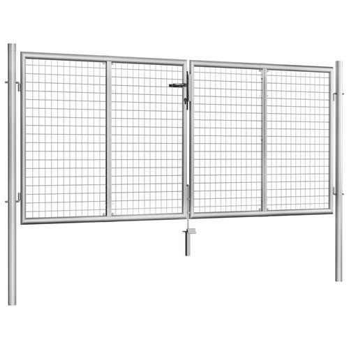 Havelåge galvaniseret stål 306 x 150 cm sølvfarvet