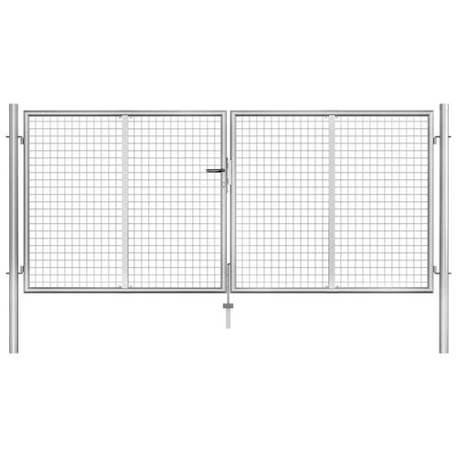Havelåge galvaniseret stål 306 x 175 cm sølvfarvet