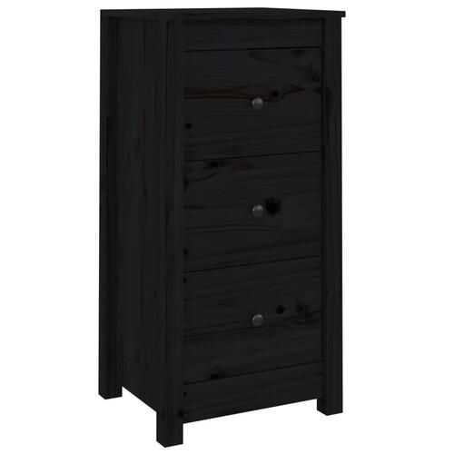 Skænke 2 stk. 40x35x80 cm massivt fyrretræ sort