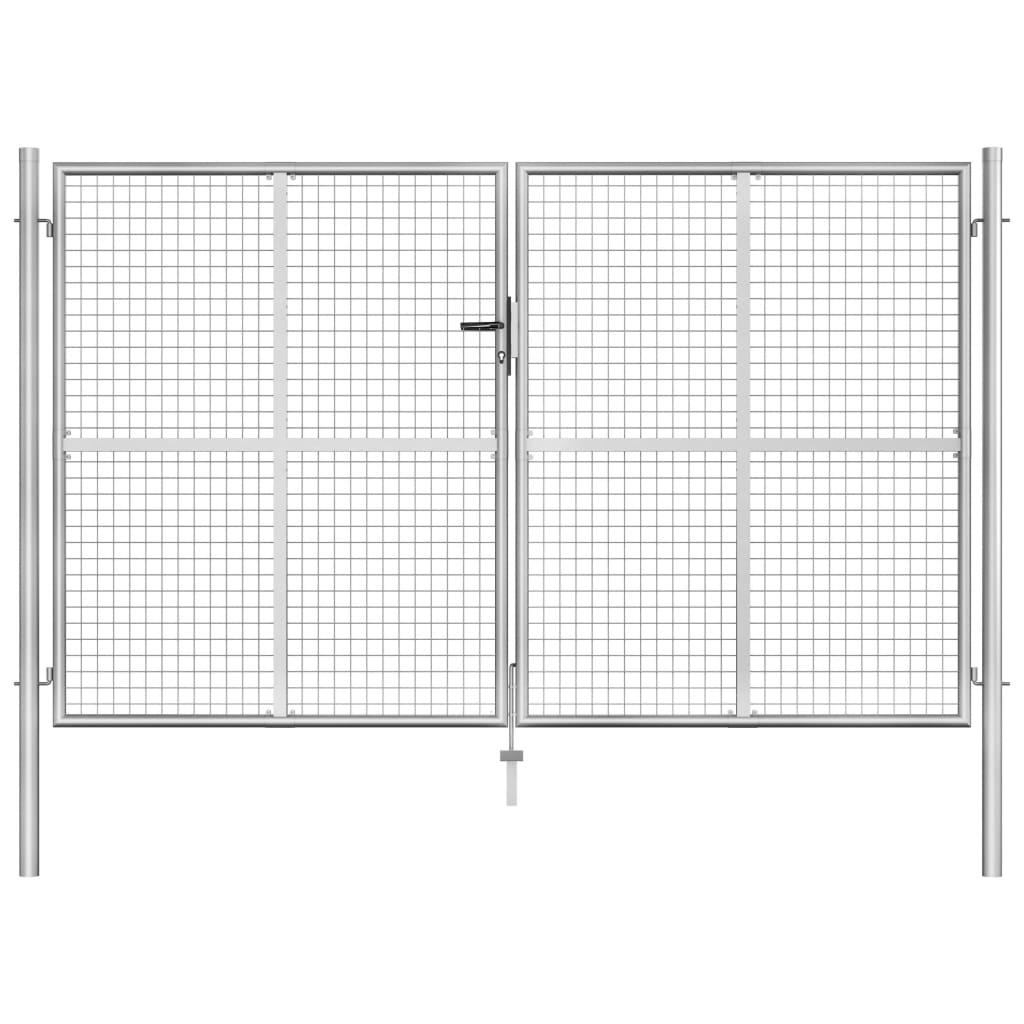 Havelåge galvaniseret stål 306 x 200 cm sølvfarvet