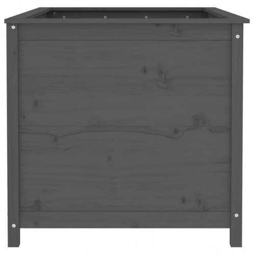 Højbed i massivt fyrretræ - 119,5 × 82,5 × 78 cm, grå
