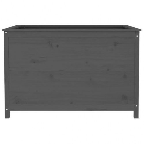 Højbed i massivt fyrretræ - 119,5 × 82,5 × 78 cm, grå