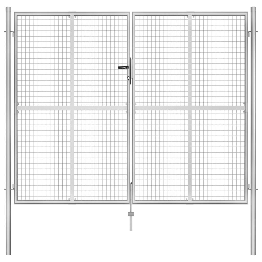 Havelåge galvaniseret stål 306 x 250 cm sølvfarvet