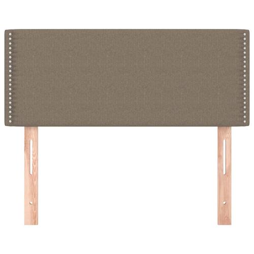 Sengegavl 100x5x78/88 cm stof gråbrun