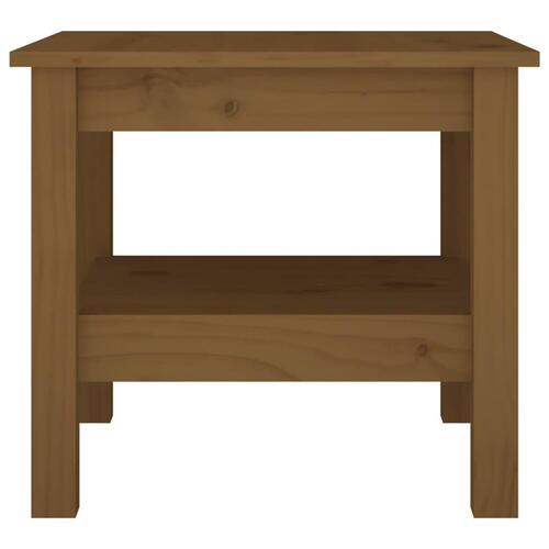 Sofabord 45x45x40 cm massivt fyrretræ gyldenbrun