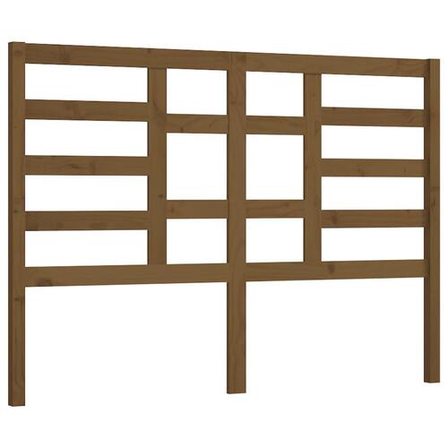Sengegærde 141x4x104 cm massivt fyrretræ gyldenbrun