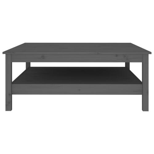 Sofabord 100x100x40 cm massivt fyrretræ grå