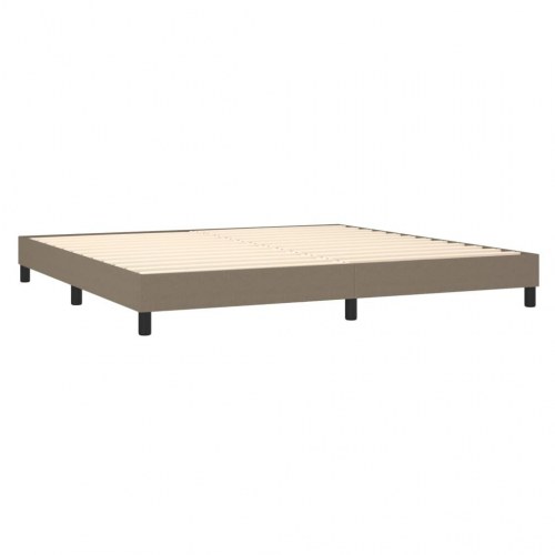 Kontinentalseng med madras 200×200 cm - stof, gråbrun