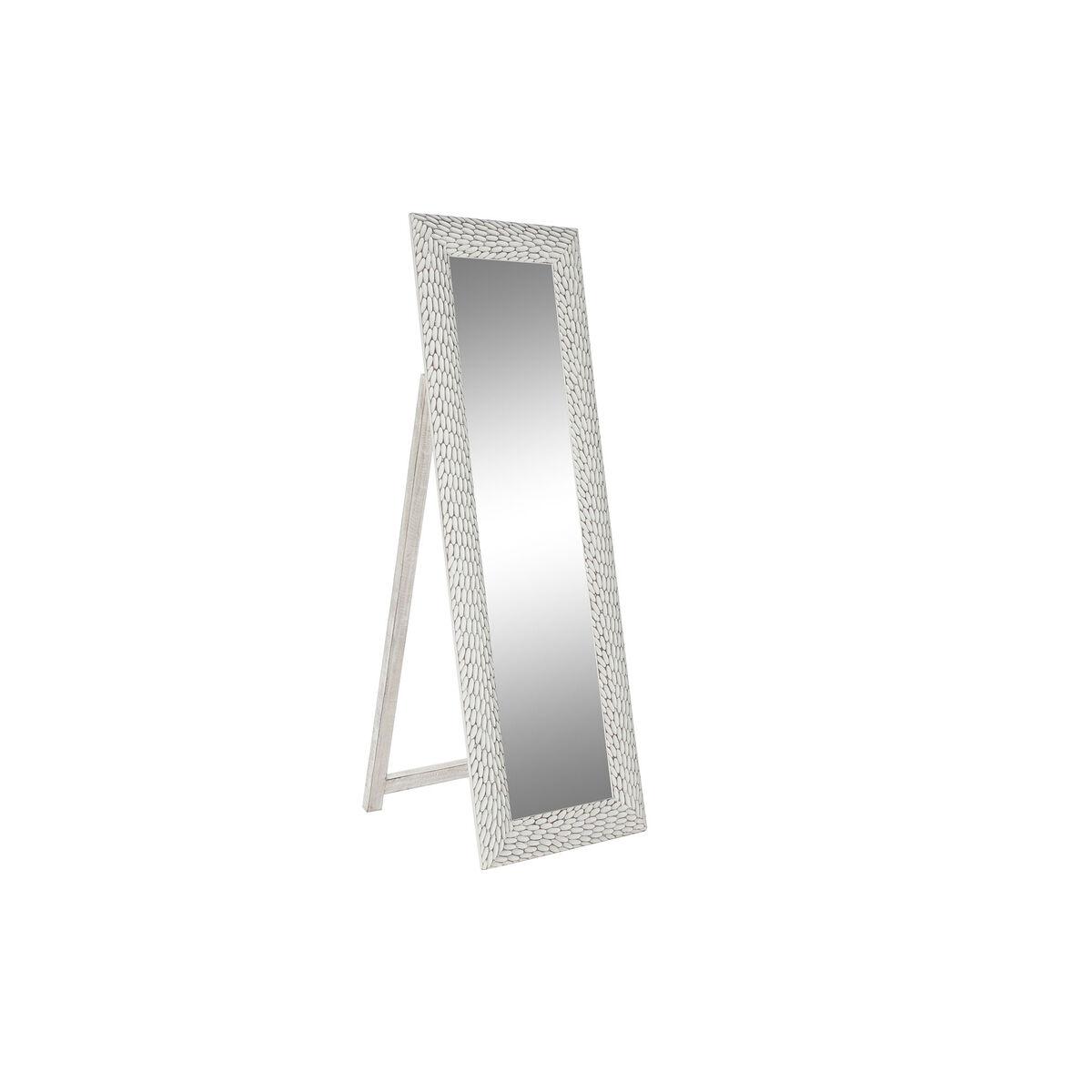 Fritstående spejl Hvid Mangotræ Træ MDF Cottage (51 x 6 x 182 cm)