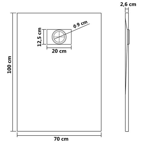 Brusekar SMC 100 x 70 cm hvid