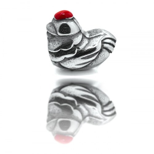 Charm i sterling sølv, sølvfarvet - 1 cm