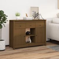 Skænk 100x35x74,5 cm massivt fyrretræ gyldenbrun