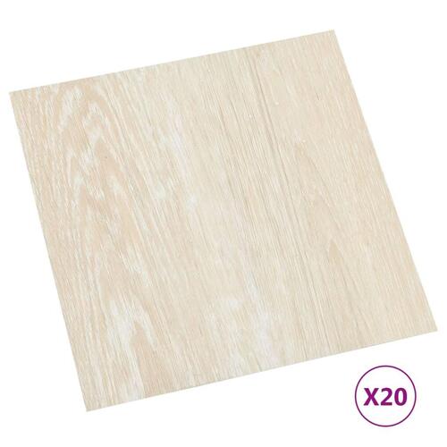Selvklæbende gulvbrædder 20 stk. 1,86 m² PVC beige