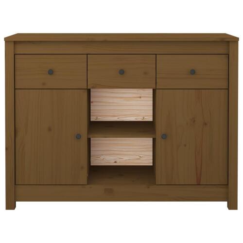 Skænk 100x35x74,5 cm massivt fyrretræ gyldenbrun