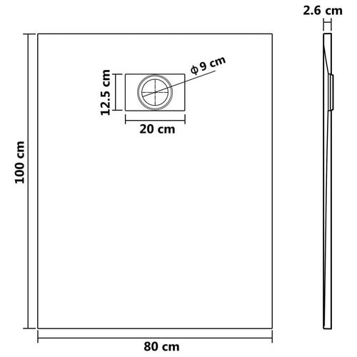 Brusekar SMC 100 x 80 cm hvid