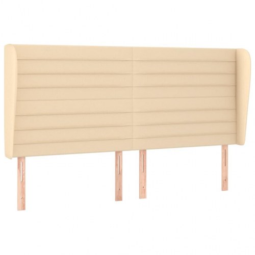 Kontinentalseng med madras 160×200 cm - stof, cremefarvet