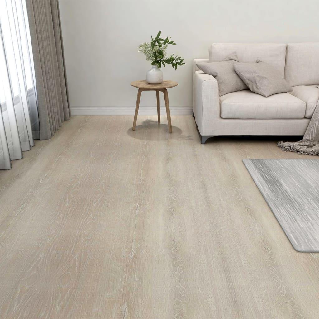 Selvklæbende gulvbrædder 20 stk. 1,86 m² PVC beige