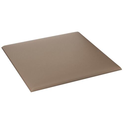 Vægpaneler 12 stk. 30x30 cm 1,08 m² kunstlæder cappuccinofarvet
