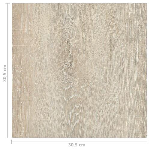 Selvklæbende gulvbrædder 20 stk. 1,86 m² PVC beige