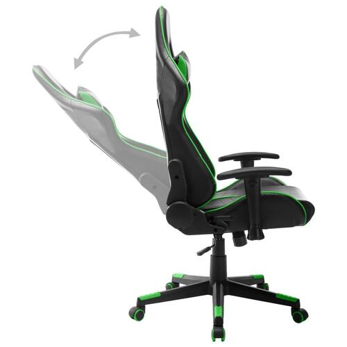 Gamingstol kunstlæder sort og grøn