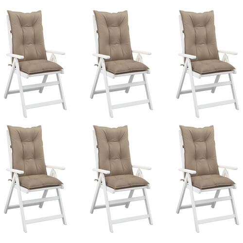 Hynder til havestol 6 stk. 120x50x7 cm gråbrun (OUTLET A)