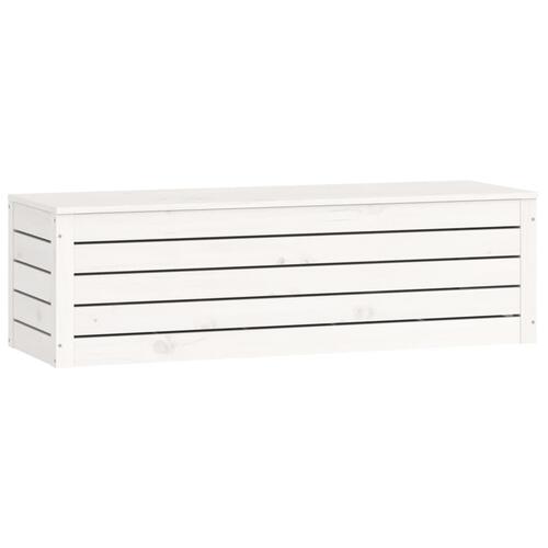 Opbevaringskasse 109x36,5x33 cm massivt fyrretræ hvid