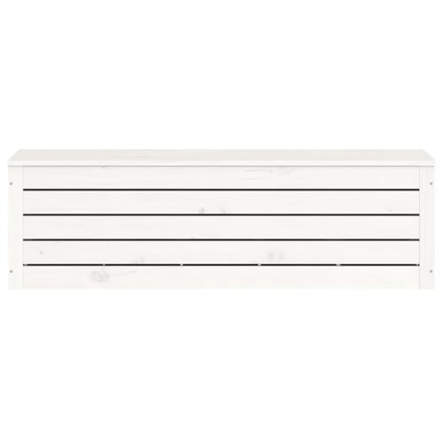 Opbevaringskasse 109x36,5x33 cm massivt fyrretræ hvid