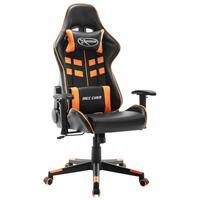 Gamingstol kunstlæder sort og orange