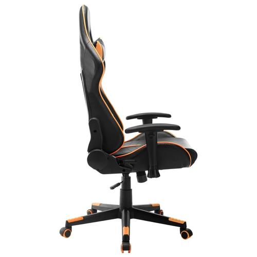 Gamingstol kunstlæder sort og orange