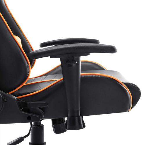 Gamingstol kunstlæder sort og orange