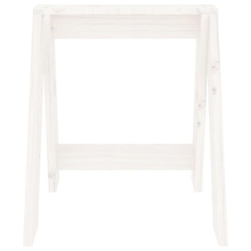 Taburetter 2 stk. 40x40x45 cm massivt fyrretræ hvid