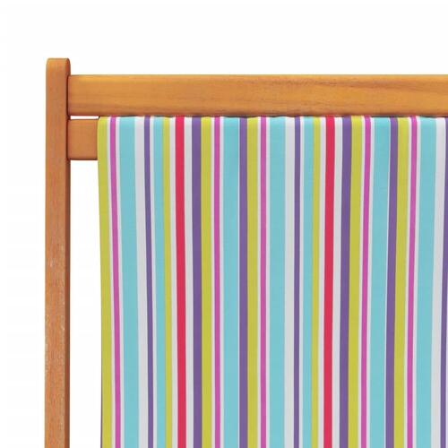 Foldbare strandstole 2 stk. stof flerfarvet